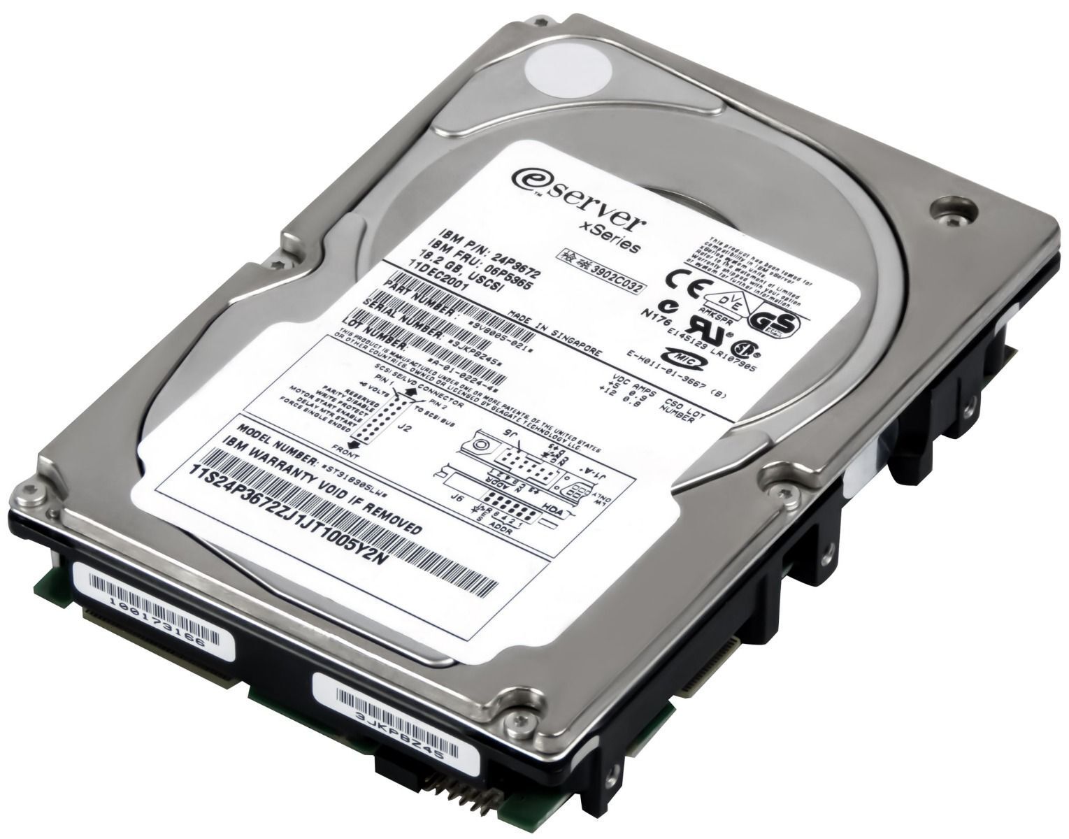 邦楽 Hard Disk 3年保証】Hard Drive IBM 06P5365 24P3672 ST318305LW 18.2GB 10K 8MB