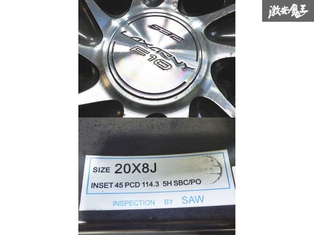 ○LOXARNY ロクサーニ F10 20インチ 8J ＋45 5H 5穴 PCD114.3 メッキ