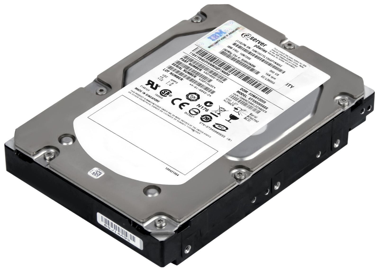 3年保証 Hard Drive IBM 10 N 7208 7207 300 GB 15 K 16 MB SAS 1 3 5