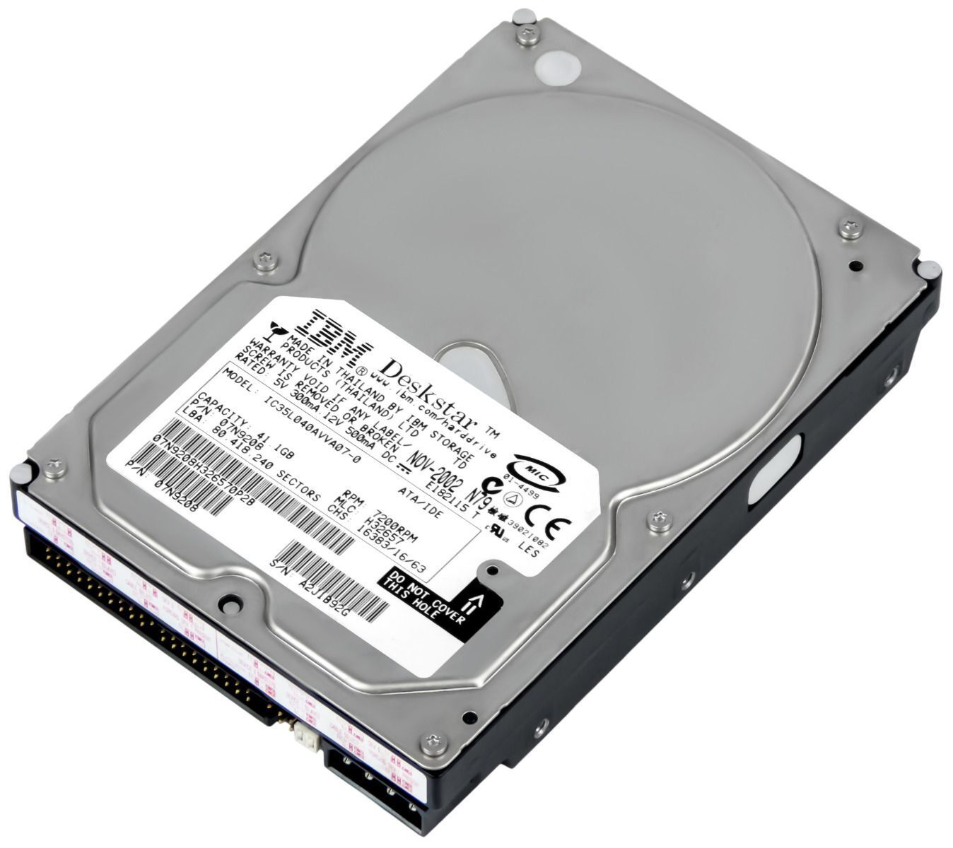 3年保証 Hard Drive IBM Deskstar 07 N 9208 0 41 1 GB 7200 RPM 2 MB A