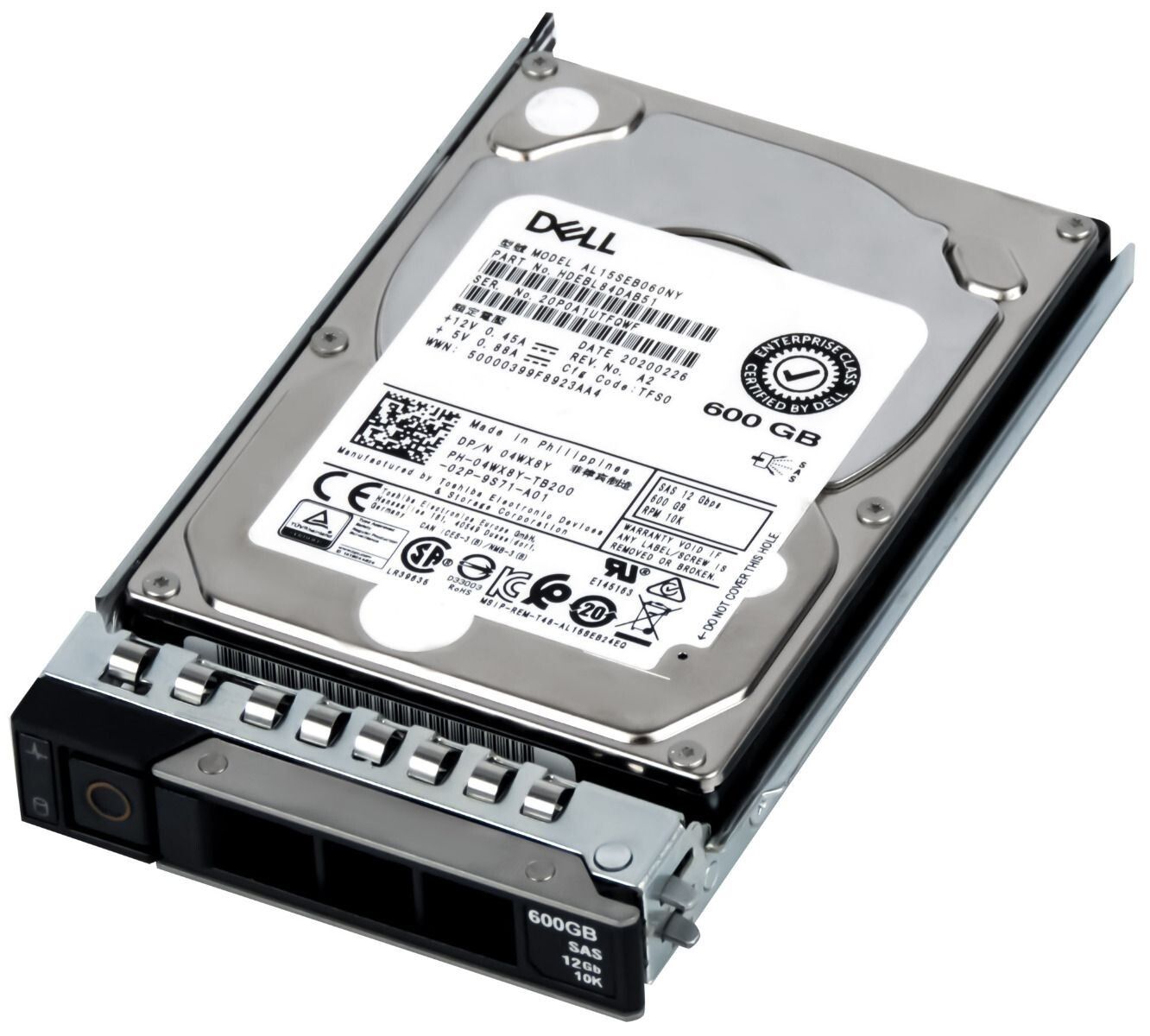 3年保証 HARD DRIVE DELL 04 WX 8 Y 600 GB 64 MB SAS-3 2.5 inc