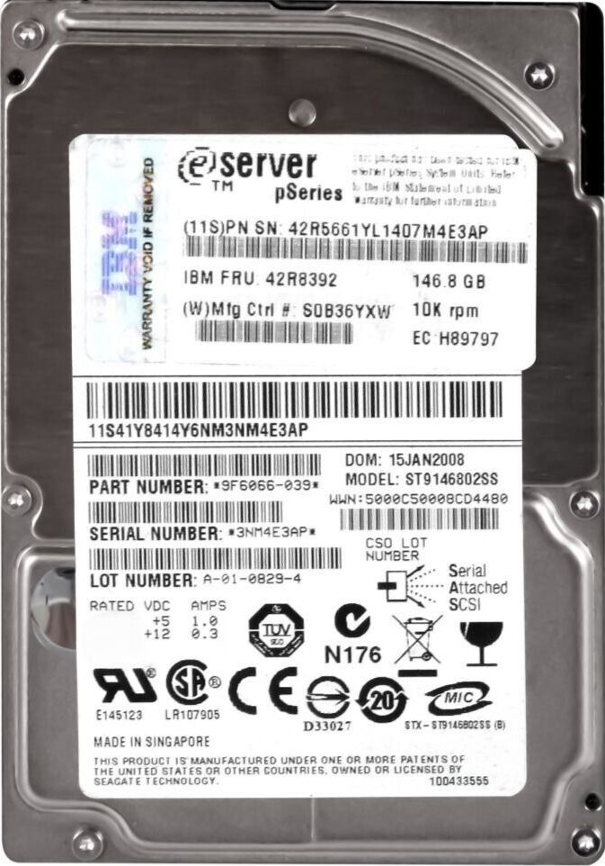 3年保証 Hard Drive IBM 42 R 8392 5661 146 GB 16 MB SAS 2