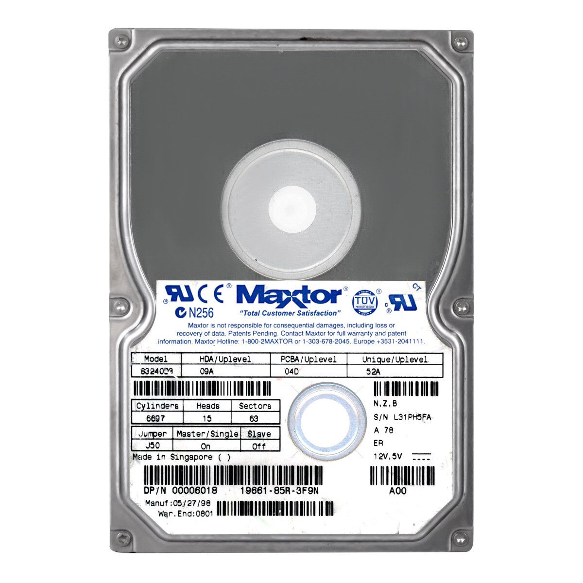 3年保証 Maxtor Diamondmax 2160 3.2 GB 5.2 K ATA 3.5 83240 D 3