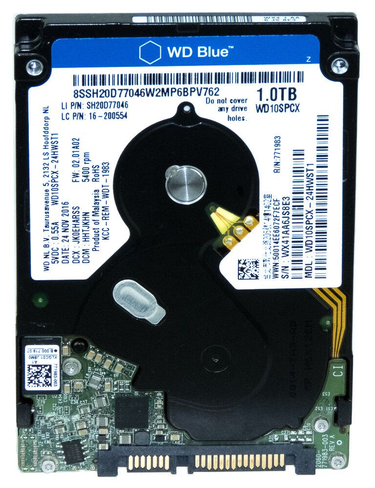 3年保証 Hard Drive WD Blue 1 TB 5 4 K 16 MB SATA III 2