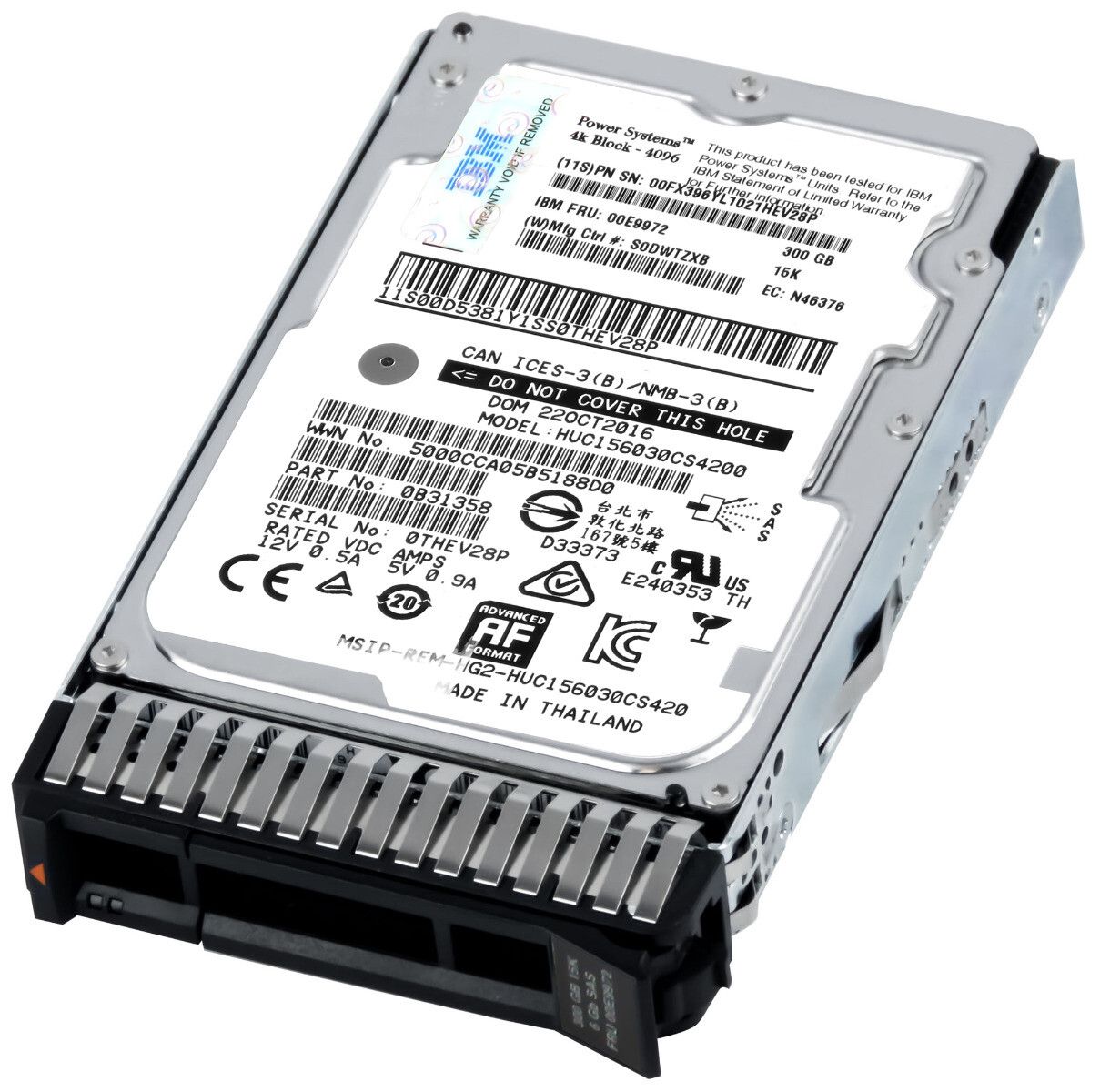 3年保証 IBM 00 E 9972 300 GB 15 K 128 MB SAS-3 2.5