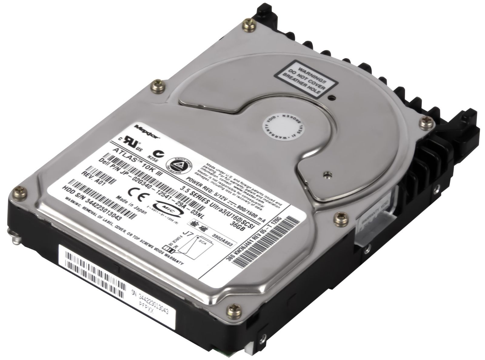 3年保証 Hard Drive Dell 02 G 340 36 GB 10 K 8 MB SCSI U 160 3 5