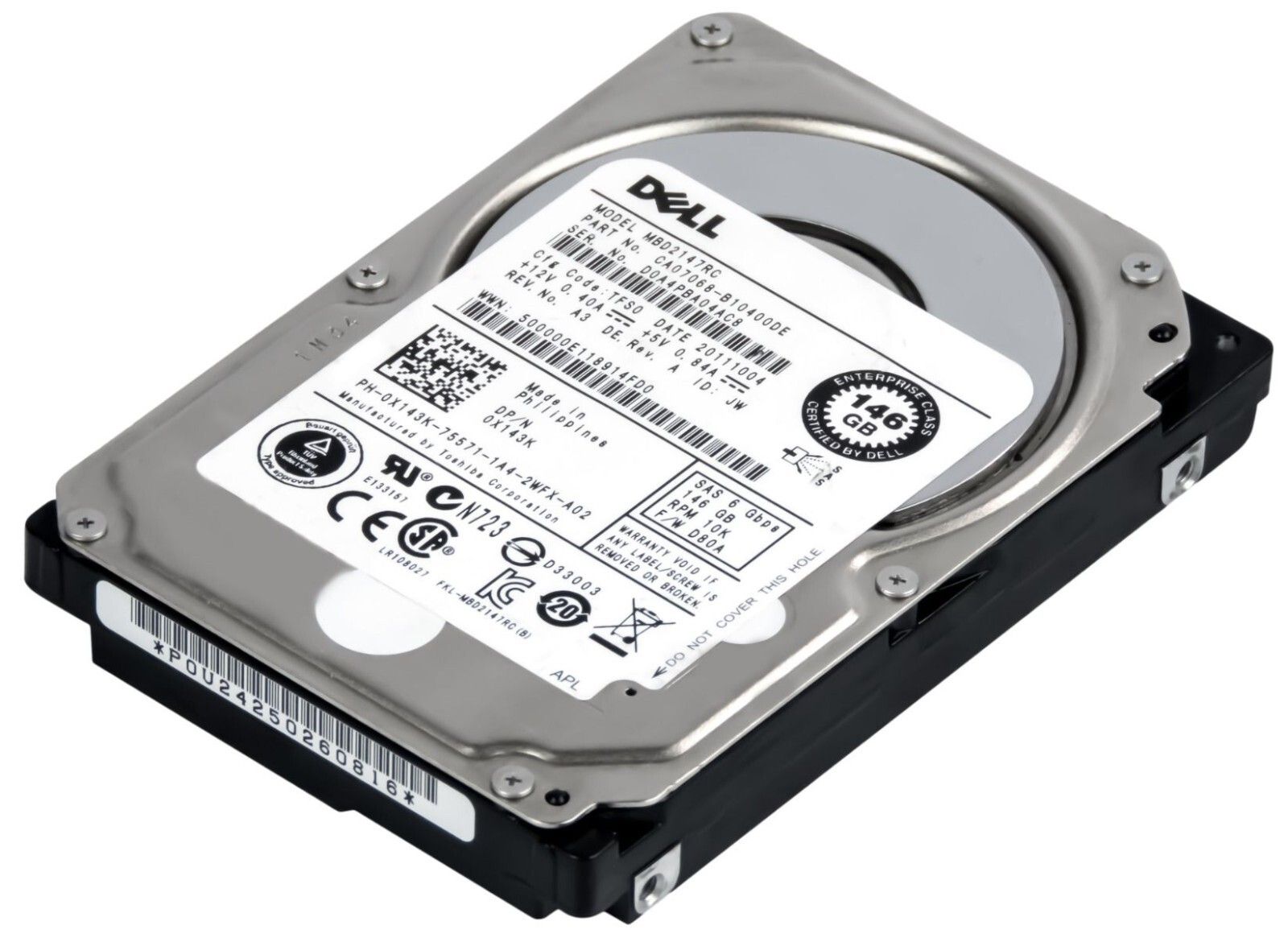 3年保証 Hard Drive Dell 0 X 143 K 146 GB 16 MB SAS-2 2.5