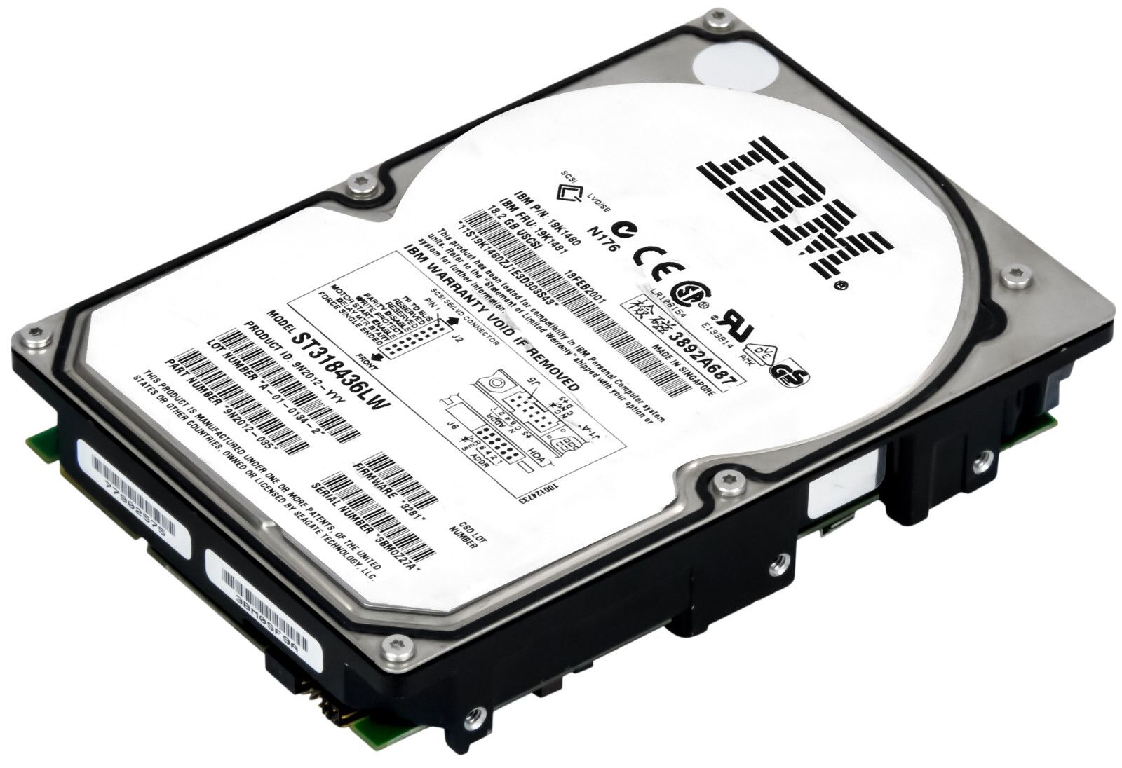 3年保証 Hard Drive 19 K 1481 1480 18 GB 7.2 2 MB SCSI U 160 3.5