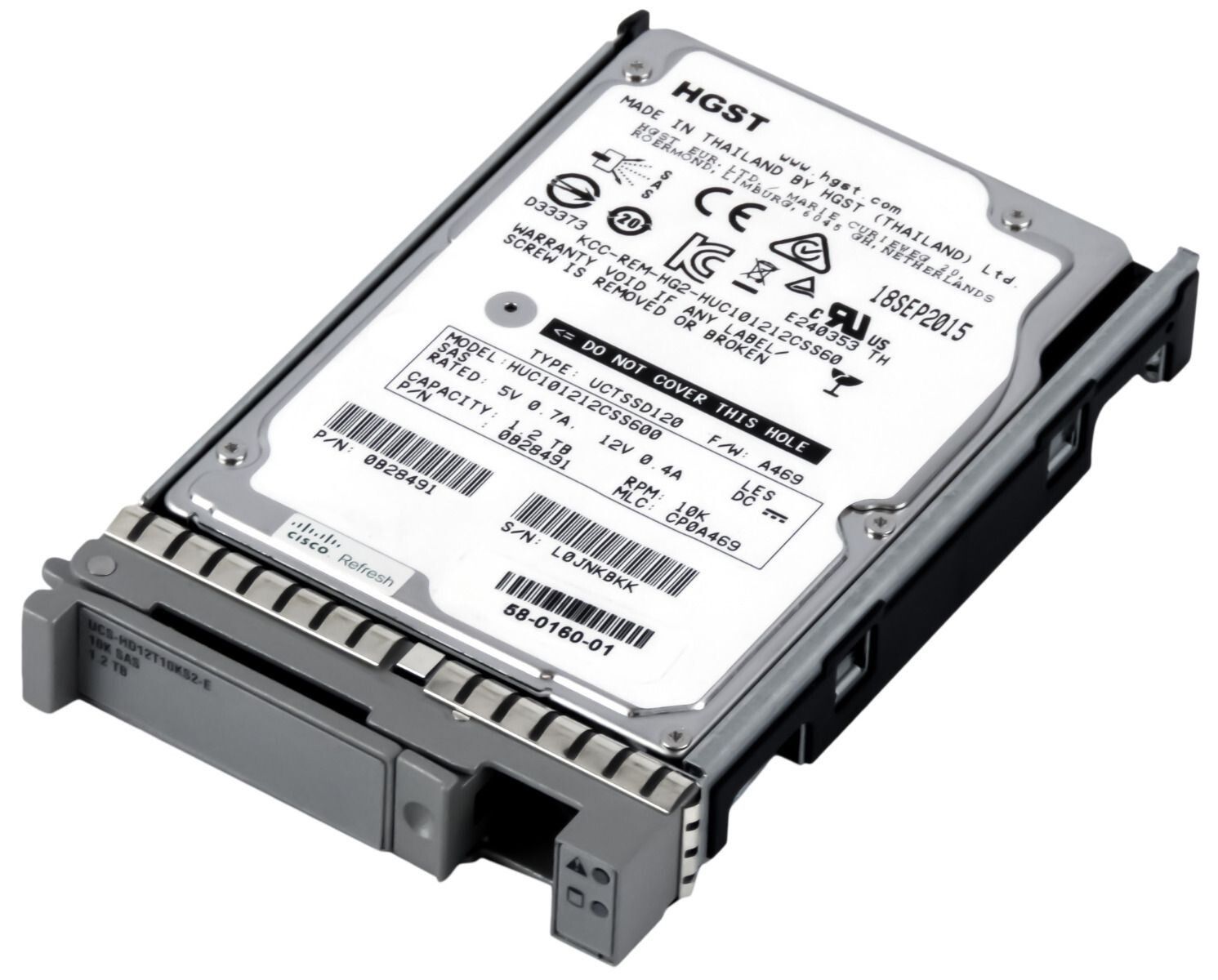 3年保証 Hard Drive CISCO 58 0160 01 1 2 TB 64 MB SAS
