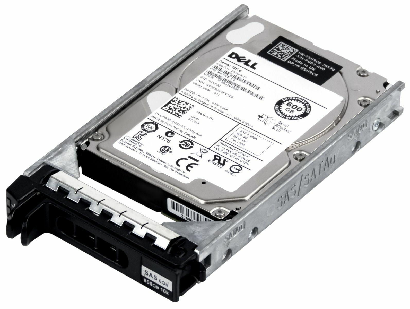 3年保証 Hard Drive Dell 07 YX 58 600 GB SAS 6 Gbps 2 5 Inch