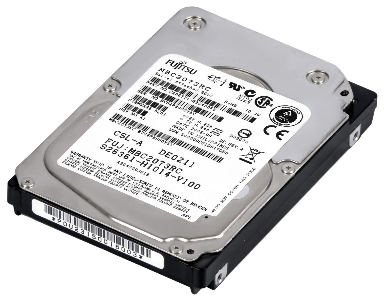 3年保証 Fujitsu 73 GB 15 K SAS 2 5 Hard Drive