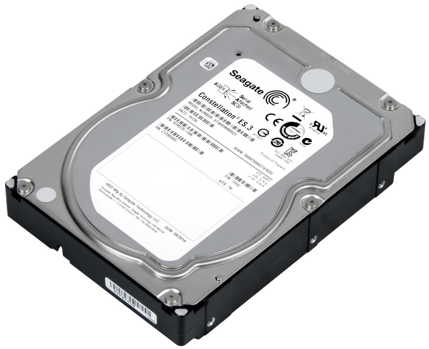 3年保証 Seagate Constellation Es.3 4 TB 7.2 K 128 MB SAS-2 3.5 Inch