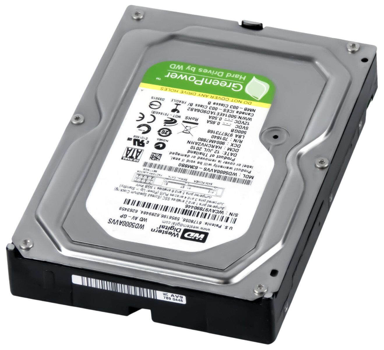 3年保証 Hard Drive WD AV-GP 500 GB SATA II 5.4 K 8 MB 3.5