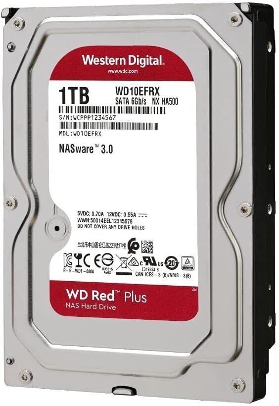 3年保証 Hard WD Red 1 TB 5400 U Min 64 MB SATA III Nasware 3.0 NX Ha 500