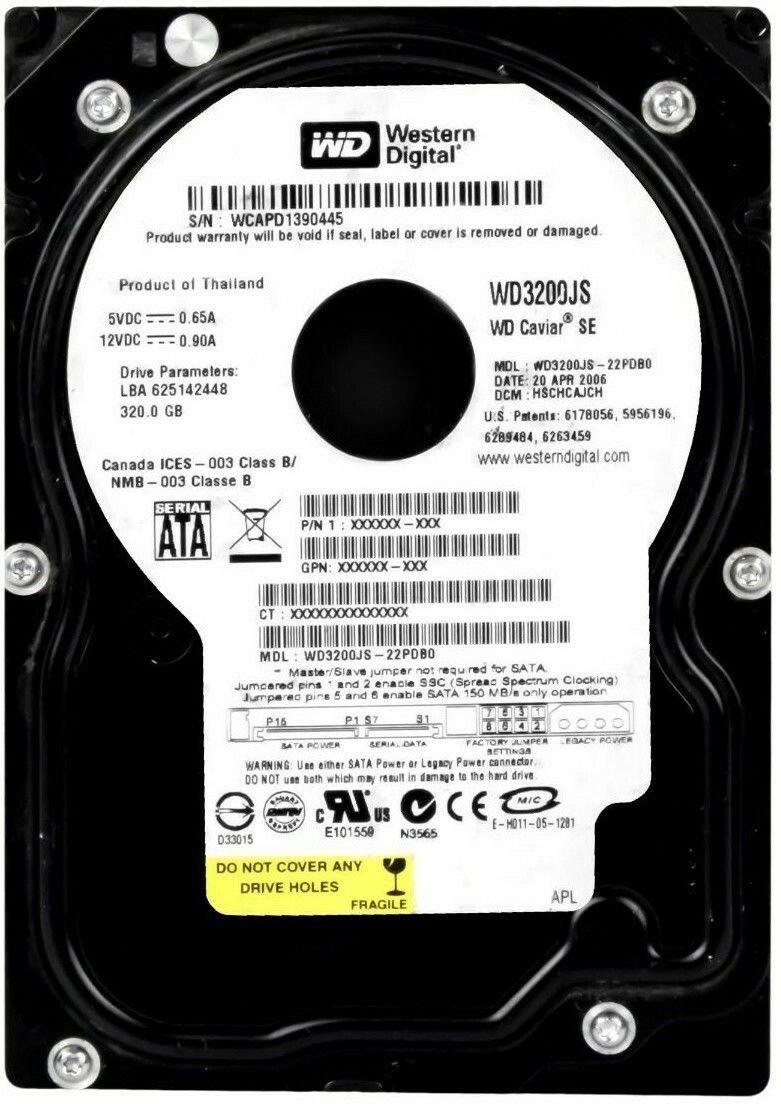 3年保証 Western Digital Car SE 320 GB 7200 RPM 8 MB Cache SATA II 3.5 I