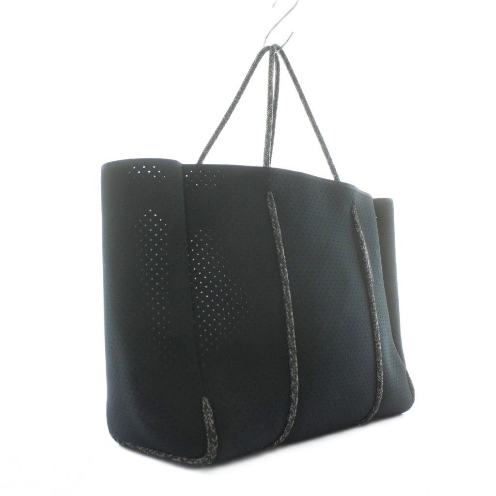 【中古】ステイトオブエスケープ STATE OF ESCAPE FLYING SOLO トートバッグ ハンド パンチング ポーチ付き 黒 ステイトオブエスケープ STATE OF ESCAPE フライングソロ FLYING SOLO