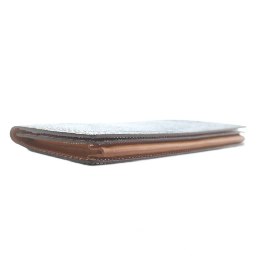 ガンゾ GANZO 長財布 お札入れ 二つ折り リザード レザー ロゴ 黒