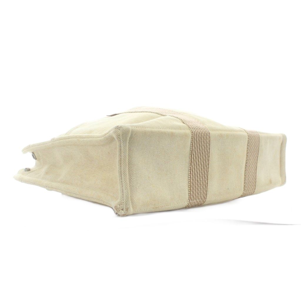 【美品】HERMES　フールトゥ　MM トートバッグ　キャンバス　ストライプ エルメス HERMES フールトゥMM トートバッグ ハンド キャンバス