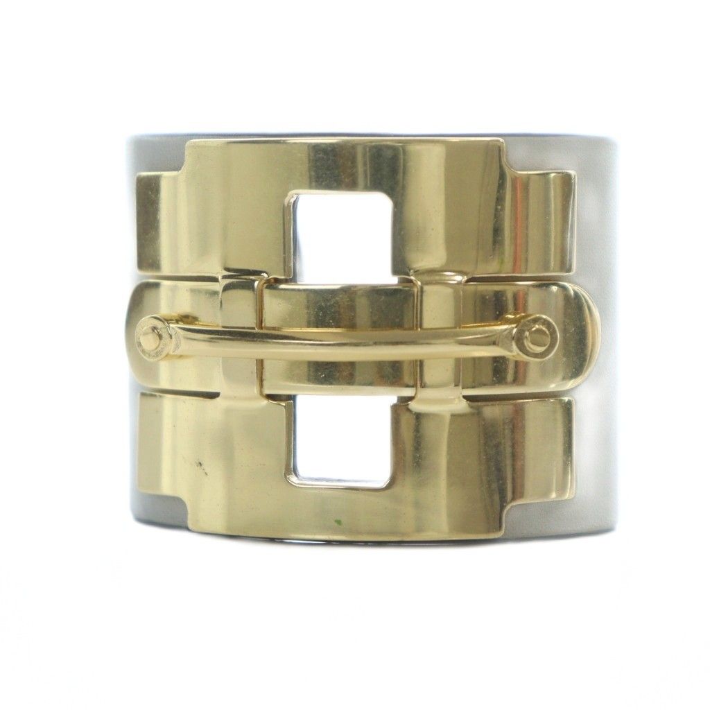 トッズ TOD S バングル ブレスレット レザー ロゴ グレー GY 18 MQ