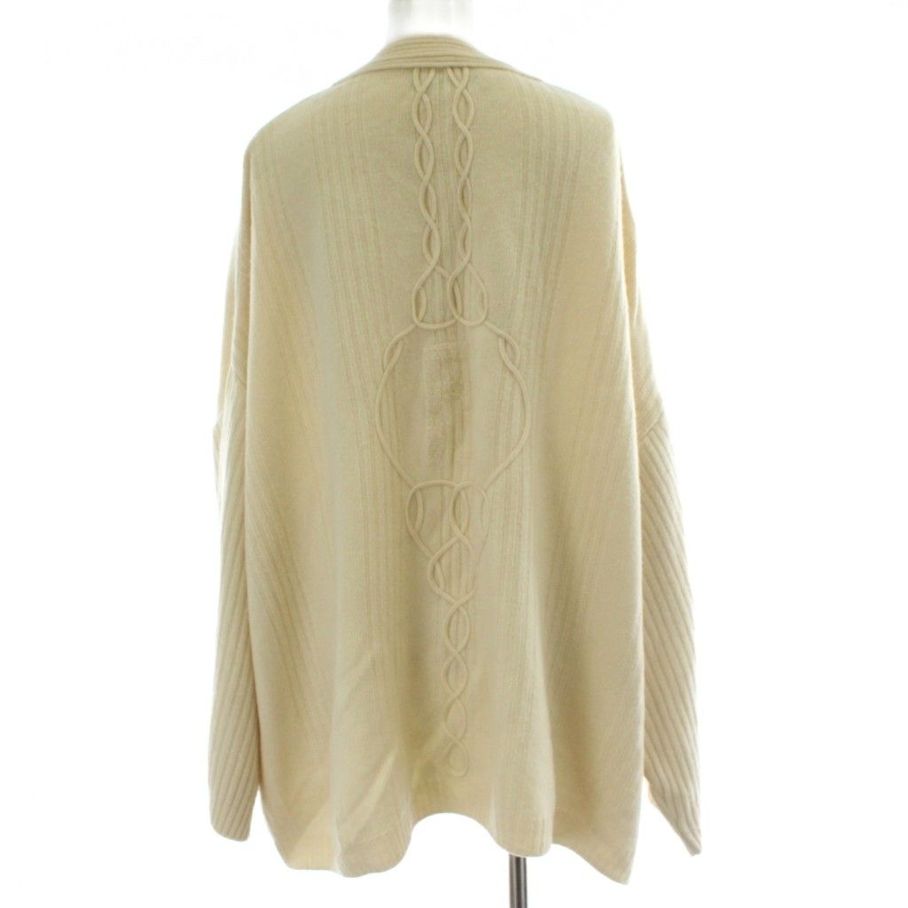 フェンディ FENDI カーディガン ニット 長袖 FFロゴ ダブルF ベージュ Vネック トップス バックデザイン D-HG-1234 PP GY 18