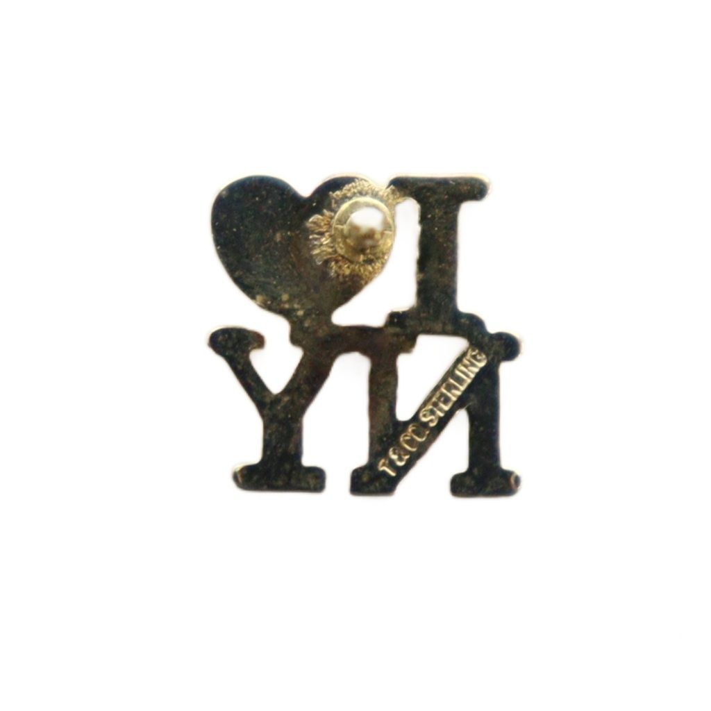 ティファニー TIFFANY - CO. アイラブニューヨーク ブローチ ロゴ Silver 925 ゴールド色 GY 13 MQ OH