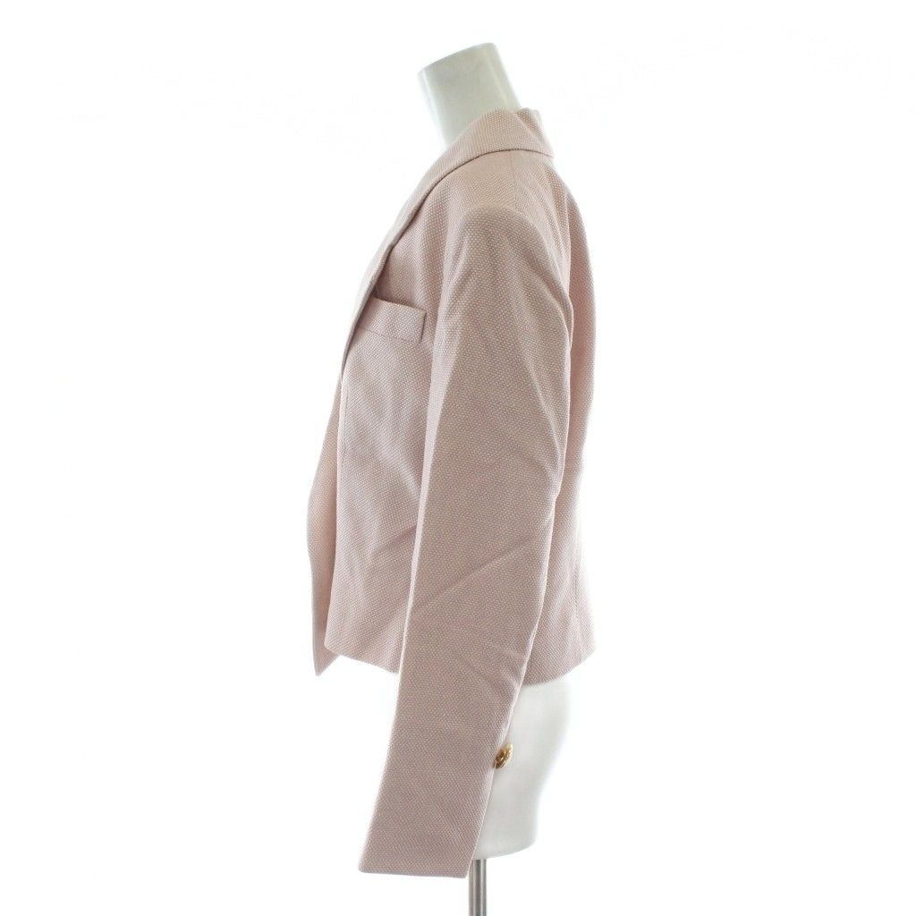  クリスチャンディオール Christian Dior セットアップ ジャケット ショート丈 スカート 膝丈 タイトスカート ブレザー 絹 シルク 9 ピンク PP ひざ丈スカート スカート