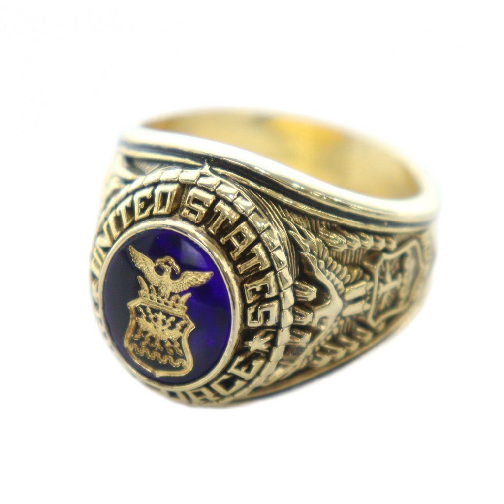 エアフォースアカデミー カレッジリング 指輪 リング 米空軍 ロゴ ゴールド色 GY 18 MQ