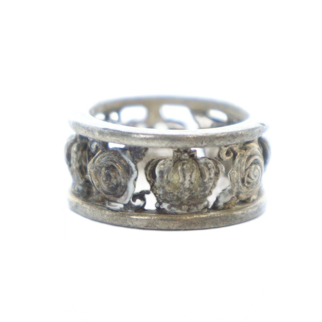 ジャスティンデイビス Justin Davis MY LOVE 指輪 リング Silver 925 ロゴ クラウン ローズ 8号 シルバー色 GY 18 MQ