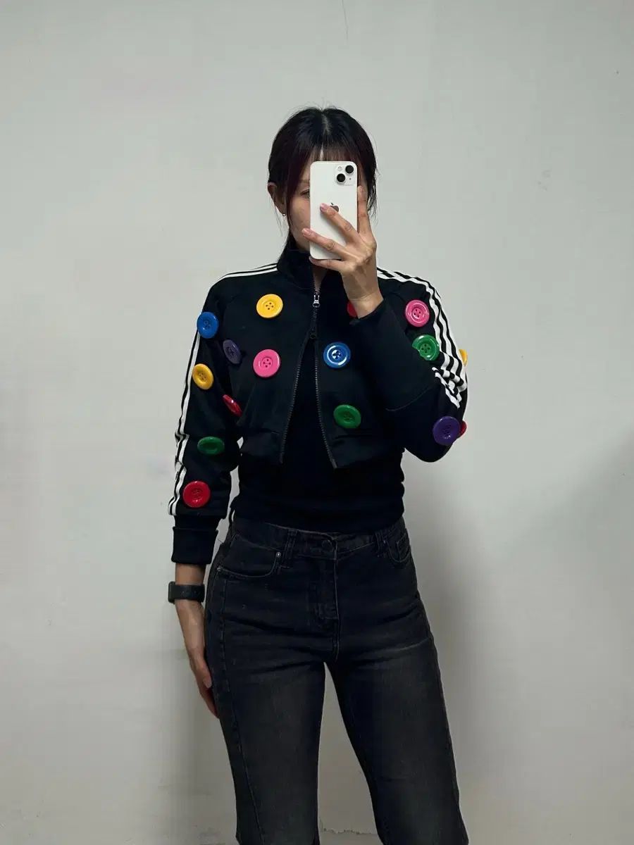 adidas x JEREMY SCOTT ボタンポイント ジャージ ブラック