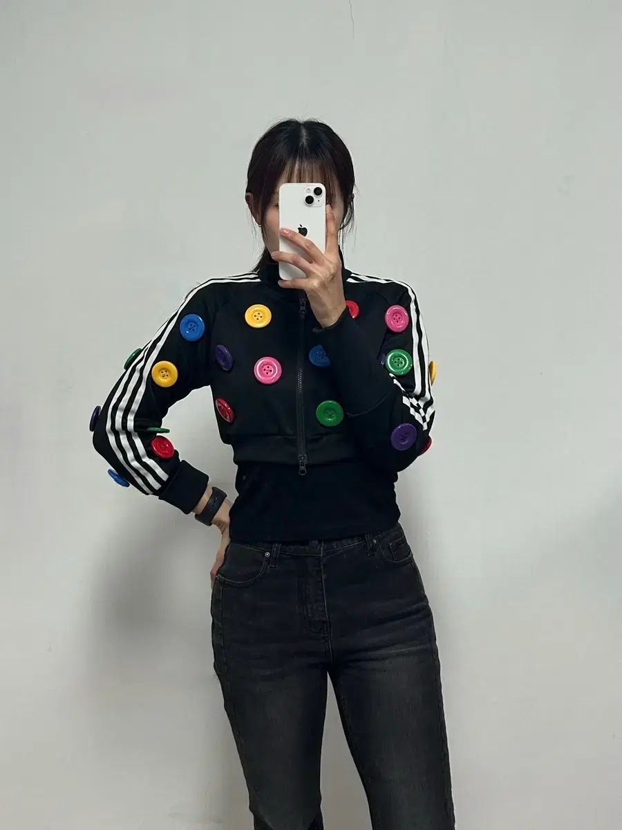 adidas x JEREMY SCOTT ボタンポイント ジャージ ブラック