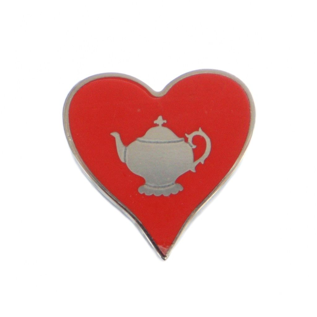 エルメス HERMES tea time ツイリーリング スカーフリング ハート ロゴ シルバー色 赤 レッド GY 18 MQ OH