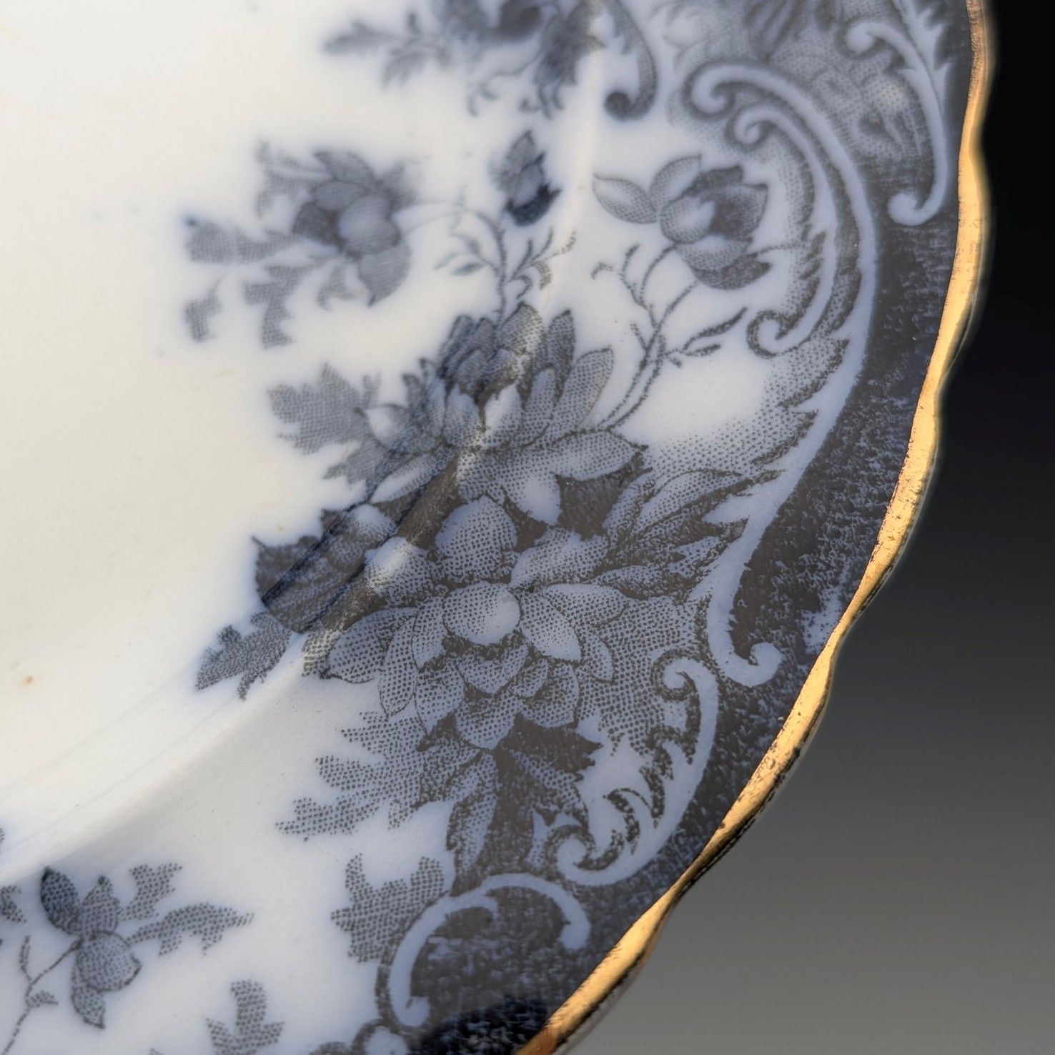 英国アンティーク バーリントンパターン 半磁器製 ランチプレートペア Wedgwood Co