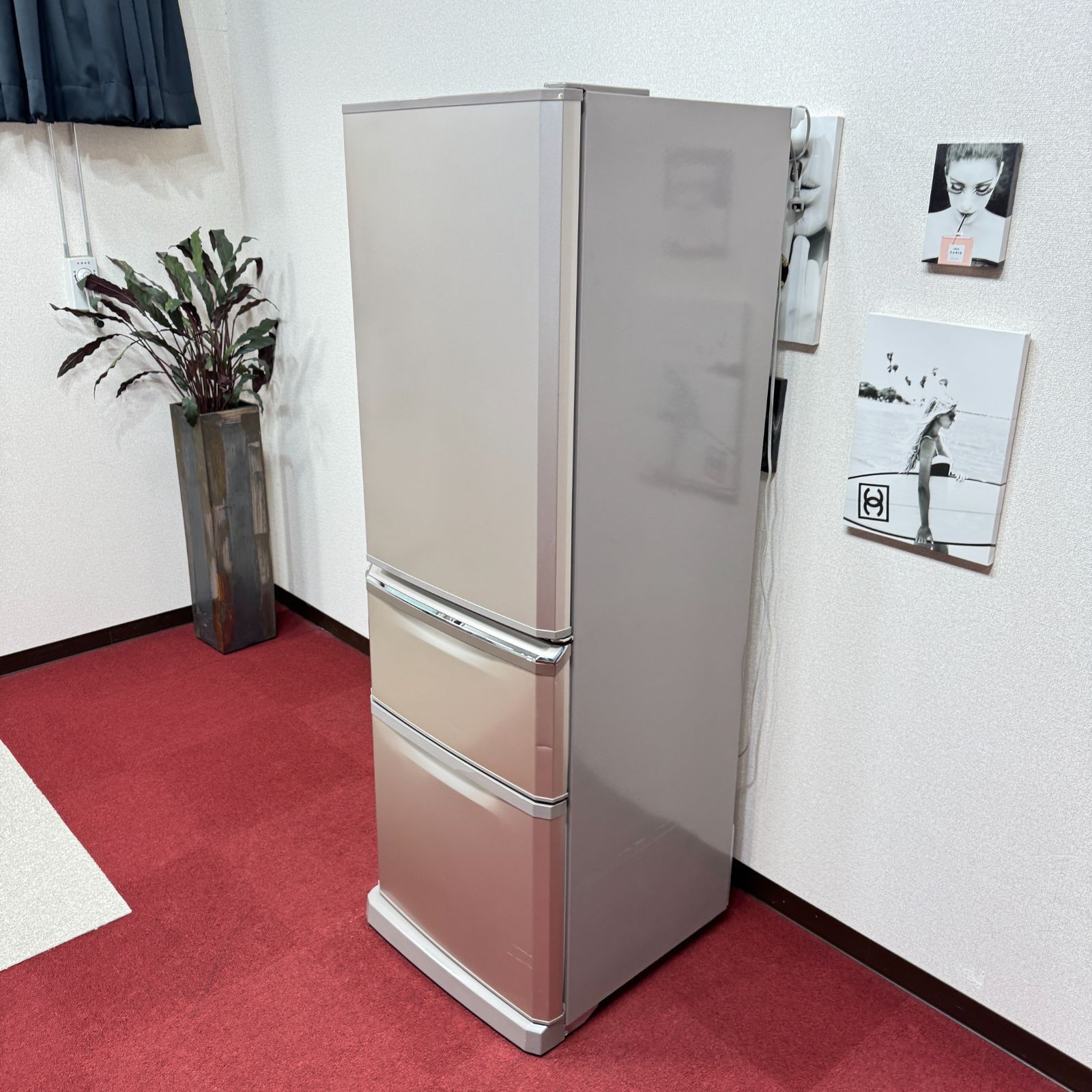 東京23区送料無料　美品三菱冷蔵庫3ドア370L　自動製氷有　MR-C37Y-P 東京23区送料無料 美品三菱3ドア冷蔵庫 2014年製370L製氷有 MR-C37Y-P