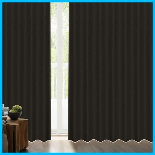 色 ブラックブラウン サービスサイズ Bフック サイズ 幅 100 丈 185 cm 入 全 遮光1級 静 高断熱 防音効果で生活音を軽減 Shizuka 完全遮光生地使用 形状記憶加工 遮音 断熱 遮熱カーテン カーテンくれない