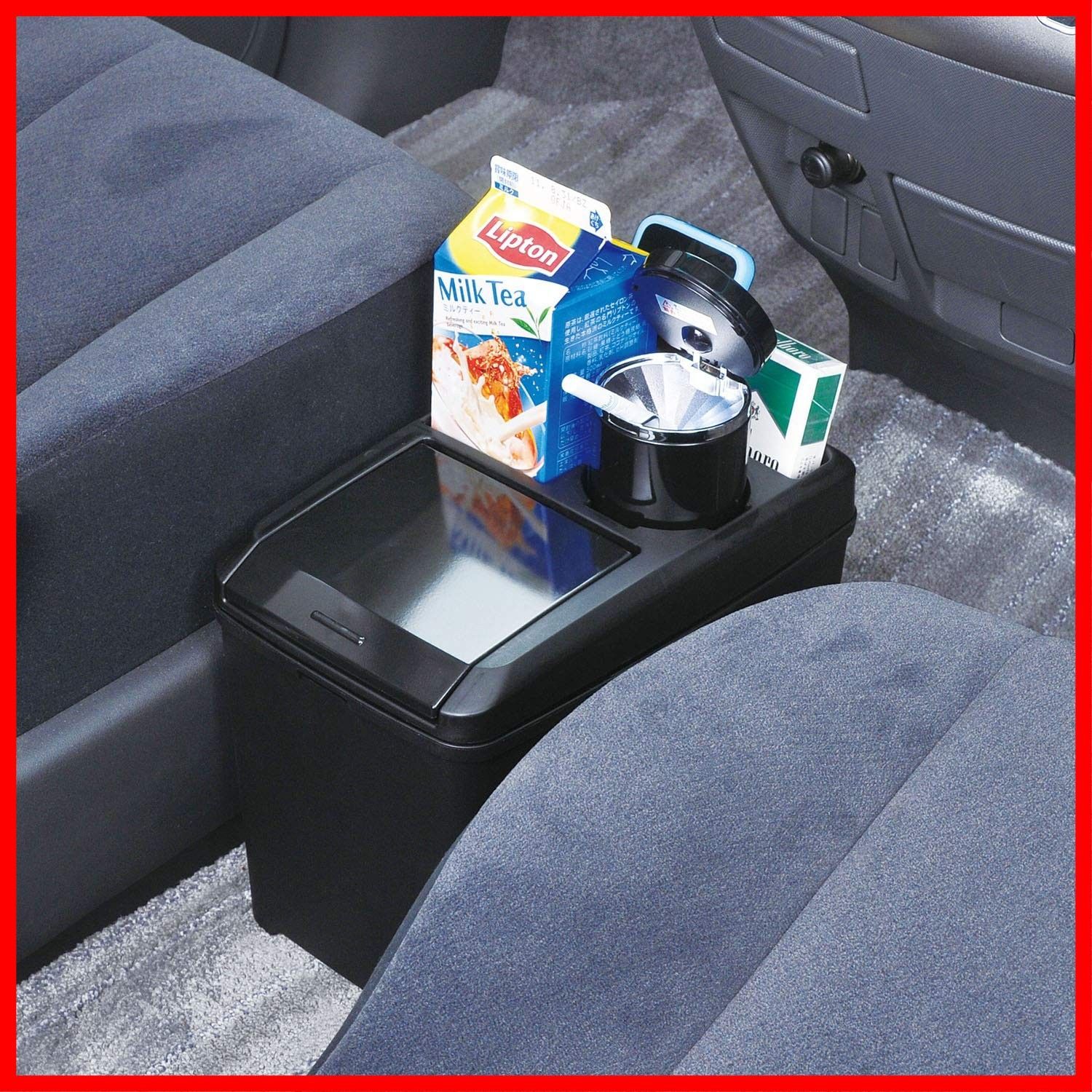 おもり付き ブラック ドリンク L ダストボックス W734 ゴミ箱 車内用品