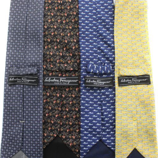 サルヴァトーレフェラガモ Salvatore Ferragamo ネクタイ 4本セット 絹