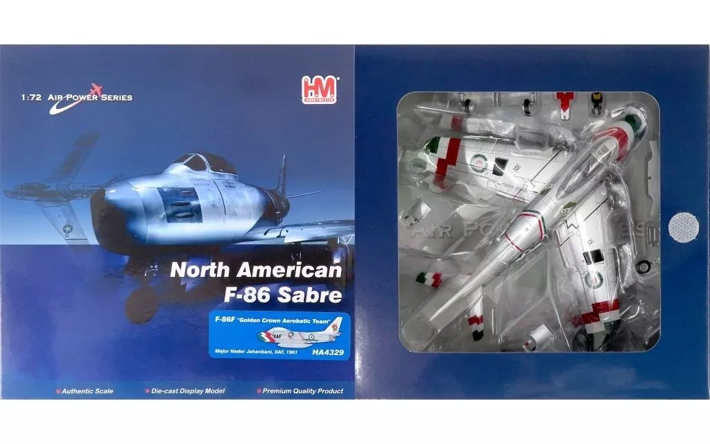 ミニカー 1 72 F-86 F G en Crown Aerobatic Team Major Nader Jahanbani. IIAF. 1961 HA 4329