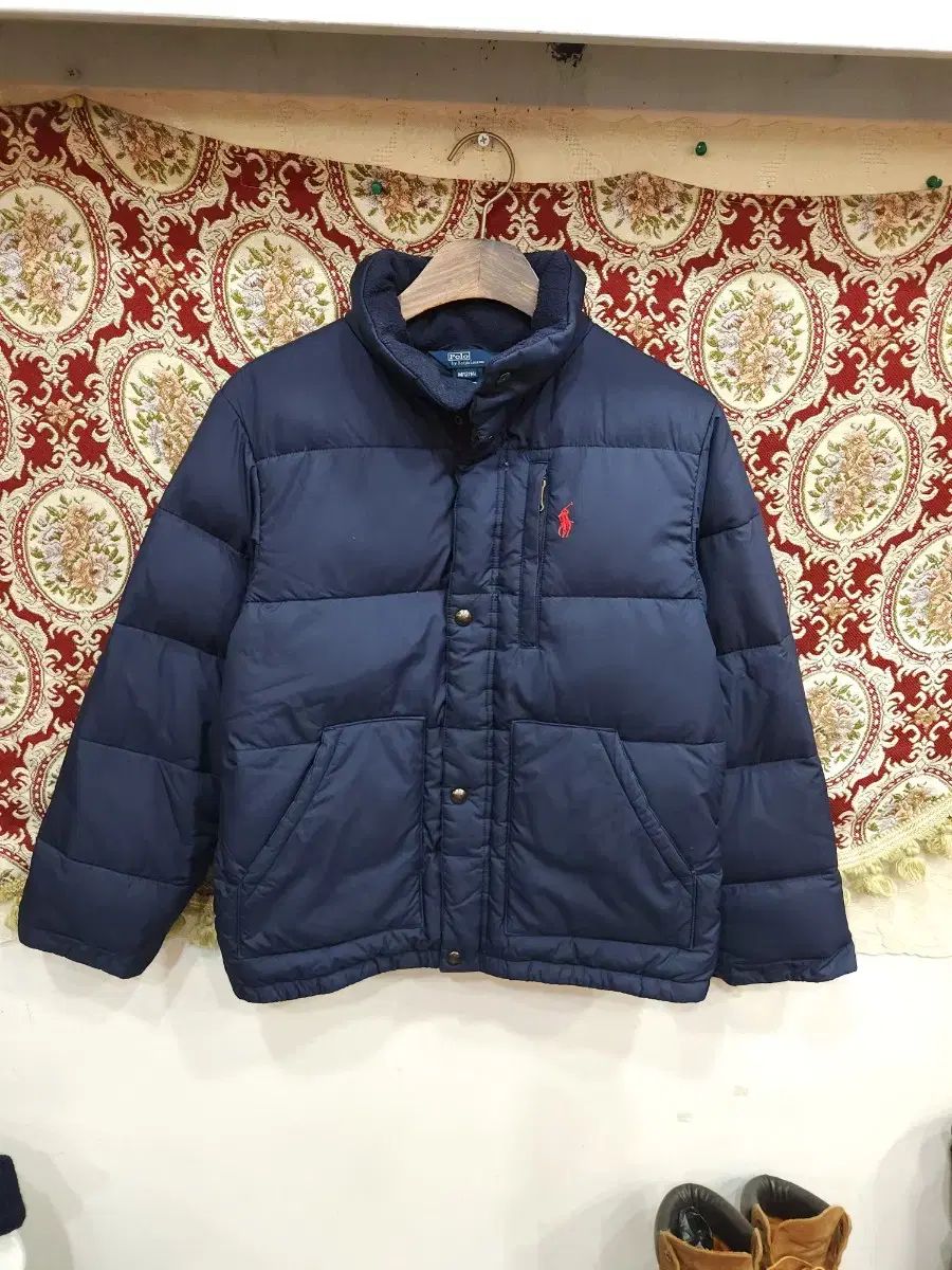 ポロラルフローレン ネイビー ダウンショートダウンジャケット