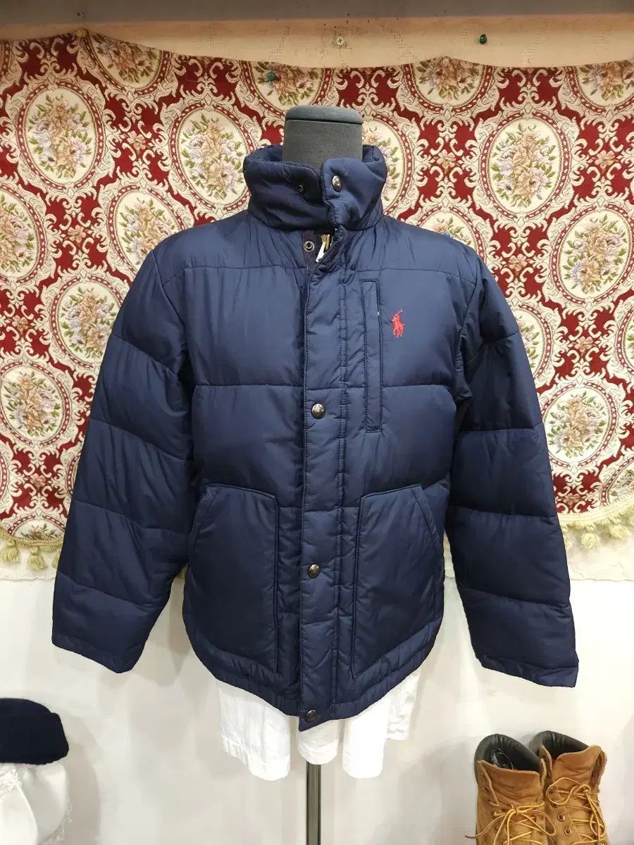 ポロラルフローレン ネイビー ダウンショートダウンジャケット
