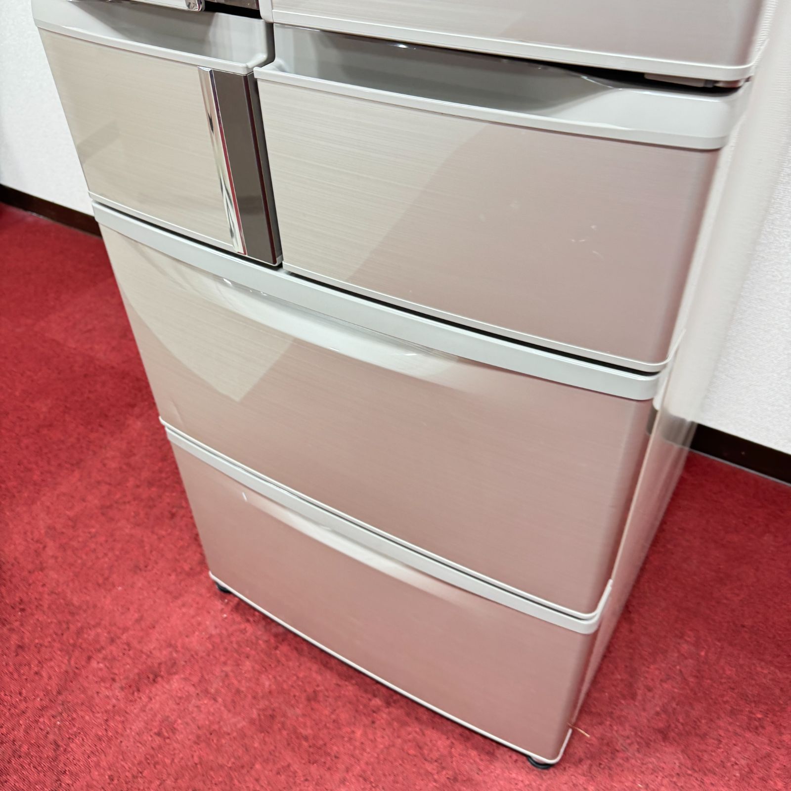 東京23区送料無料 美品三菱6ドア冷蔵庫 2016年製435L製氷有 MR-R44A-F