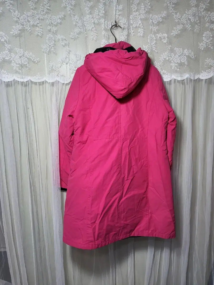 ベネトン ホットピンク ダウンジャケット ロング丈