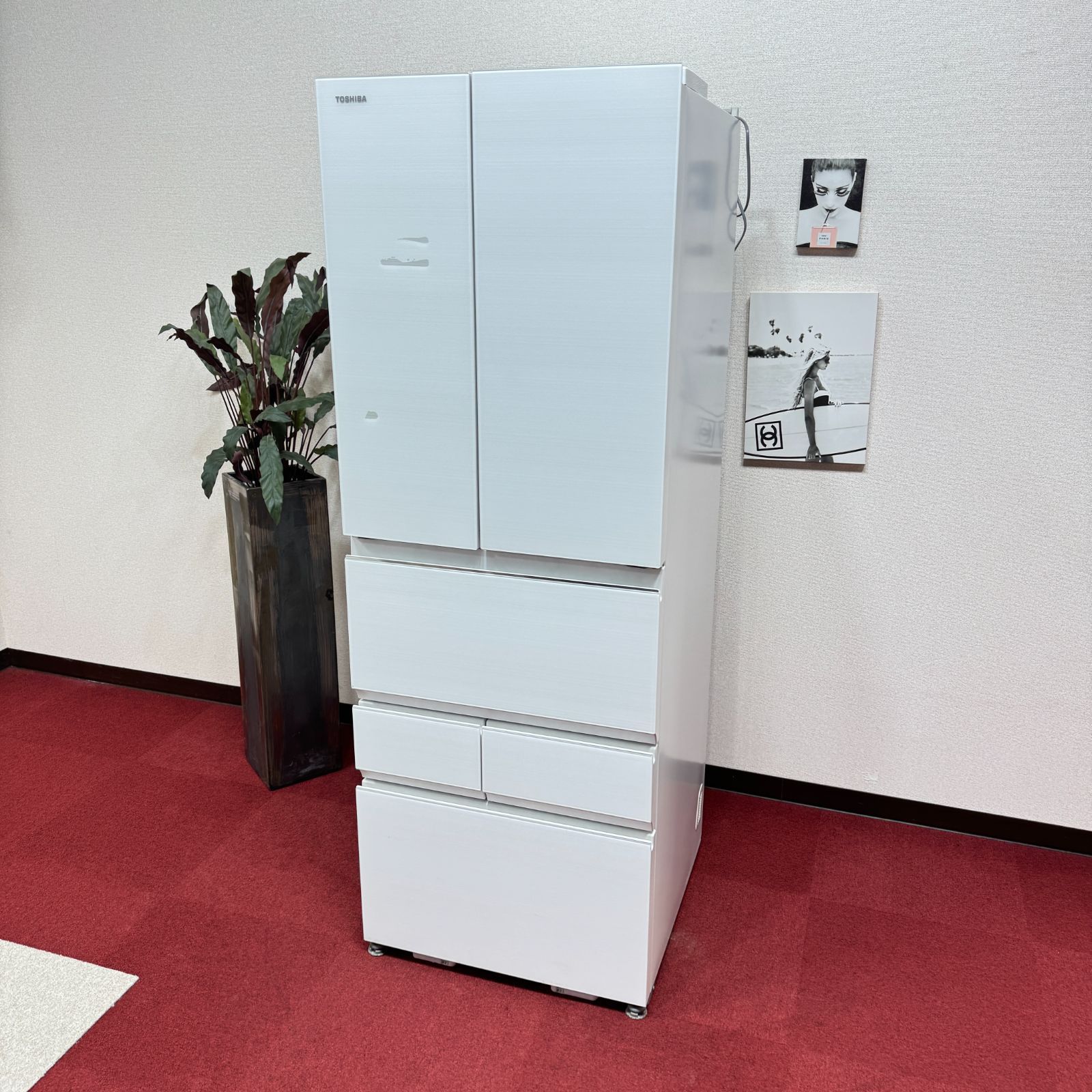 東京23区送料無料 美品東芝6ドア冷蔵庫 2022年製507L 製氷有 GR