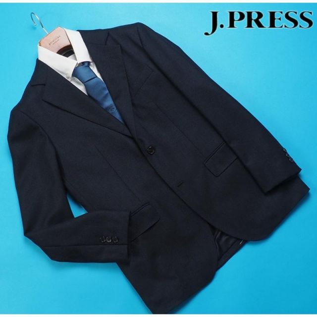 5 3万円 オンワード樫山 J PRESS ジェイプレス ウール混 ホップサックツイード ジャケット L濃紺 075 NA 0313