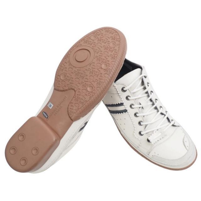 HAMNETT LONDON キャサリンハムネット ロンドン 本革レザー スニーカー シューズ 26 cmホワイト WHT 3965 ドレス ビジネスシューズ ブーツ 革靴