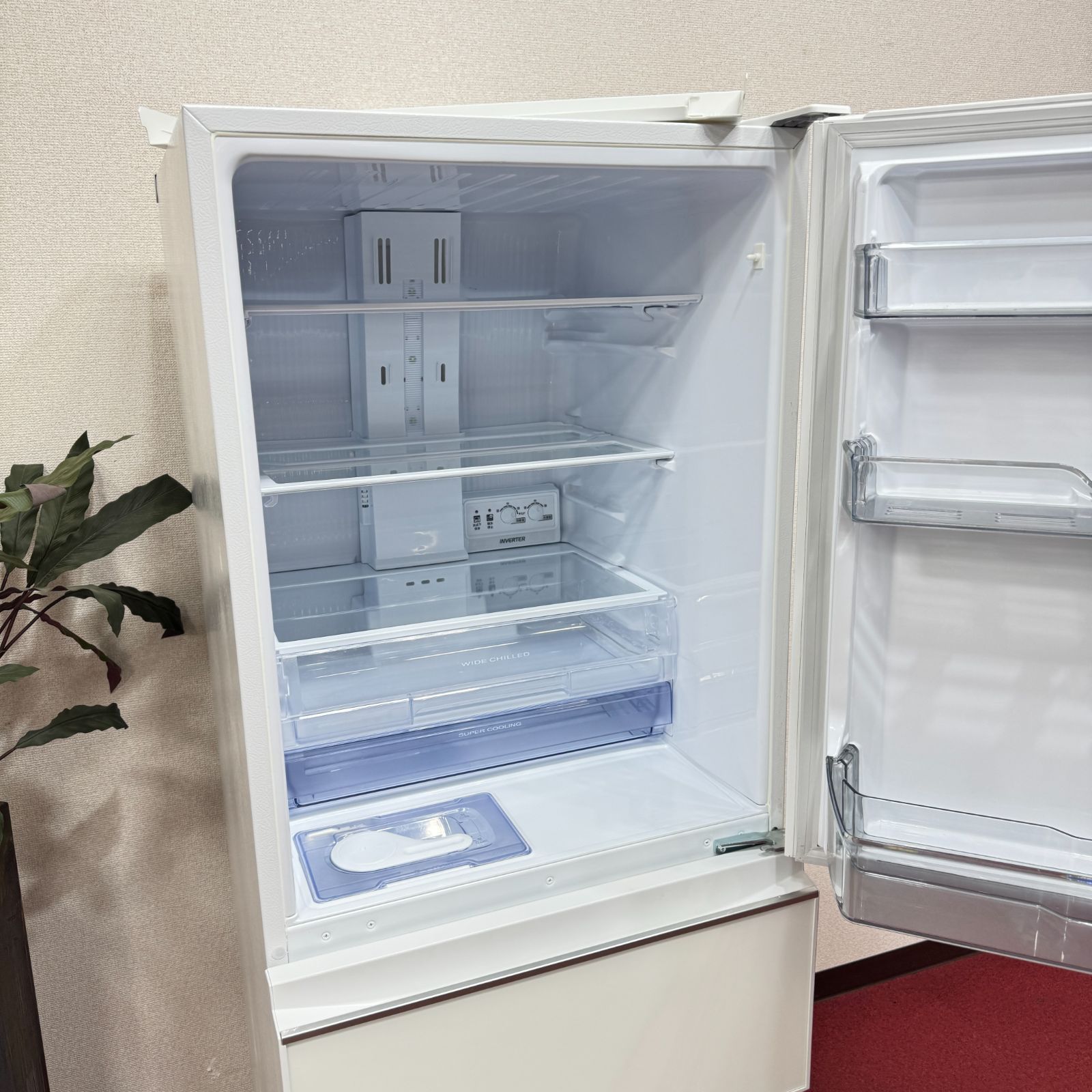 東京23区送料無料 美品三菱3ドア冷蔵庫 2020年製330L製氷有り MR-CG33F