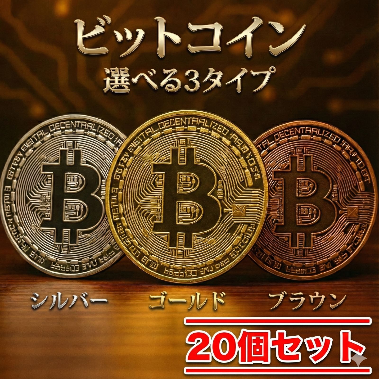 選べる3種類】【20個セット】ビットコイン レプリカ ゴルフマーカー 1枚1枚プラケース入り 余興 忘年会 景品 コンペ おもしろグッズ 【ヤマト運輸  ネコポス】 - メルカリ