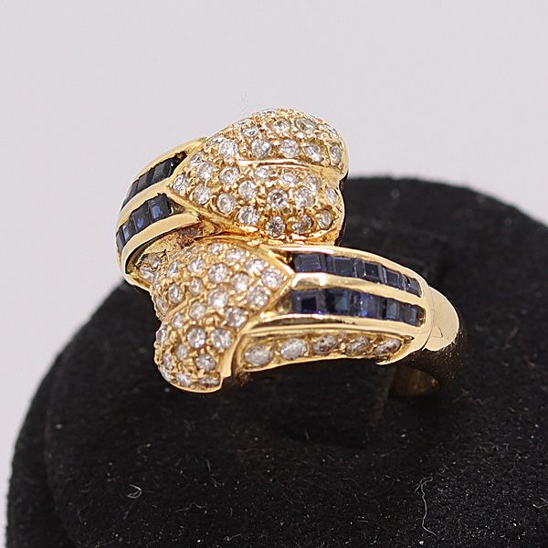 サファイア ダイヤ リング 750 8.2 g S 078 D 075 ジュエリー レディース 13号 5315310 11 NBT AKO MTY