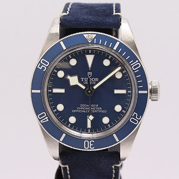 稼働 チュードル 79030 B ブラックベイ AT 自動巻 ブルー文字盤 メンズ腕時計 9562520 12 BGT MTY