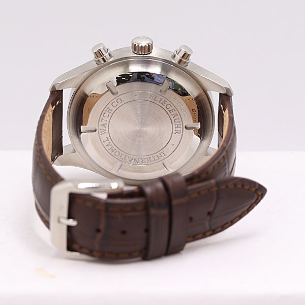  稼働 IWC スピットファイア クロノグラフ IW371702 3137912 AT 自動巻 白文字盤 メンズ腕時計 0086130 11JWT MTY ABC17487 家庭洗濯可 自動巻き時計 腕時計(アナログ)