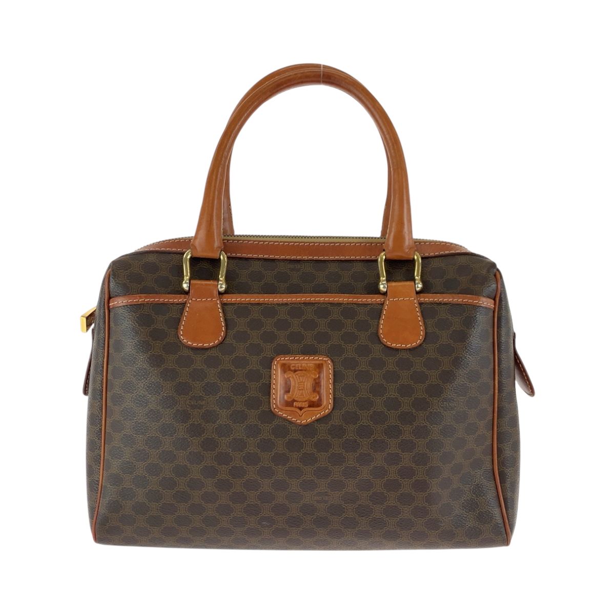 専用 CELINE セリーヌ マカダム レザー ハンドバッグ ブラウン スクエア CELINE セリーヌ マカダム トートバッグ